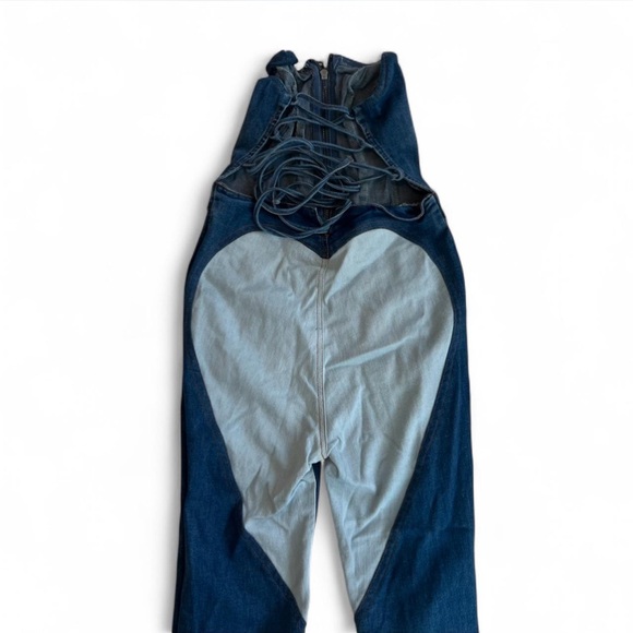 Mono denim sweetheart jumpsuit - Picture 4 of 7